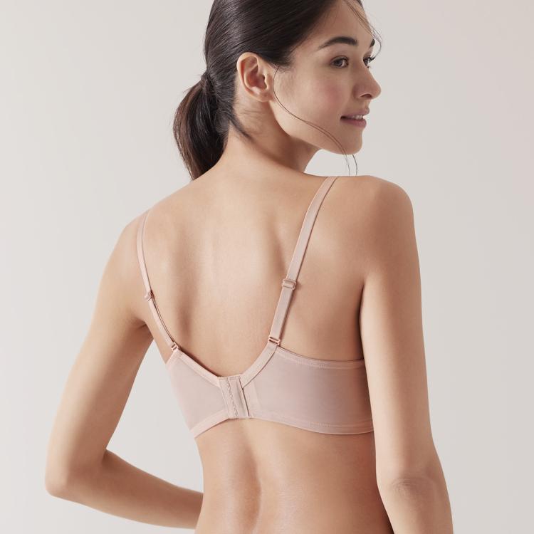 爱慕 【精致花瓣杯内衣 透气不凸点】性感蕾丝承托文胸薄款女