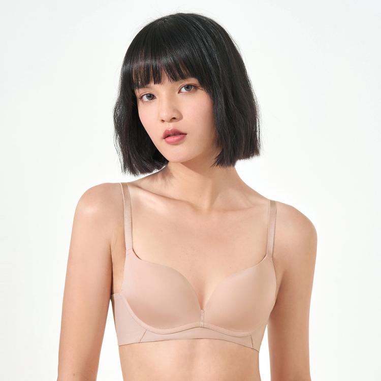 爱慕 爆款光面春夏隐形【小胸聚拢不空杯 穿出蜜桃胸】净痕聚拢文胸