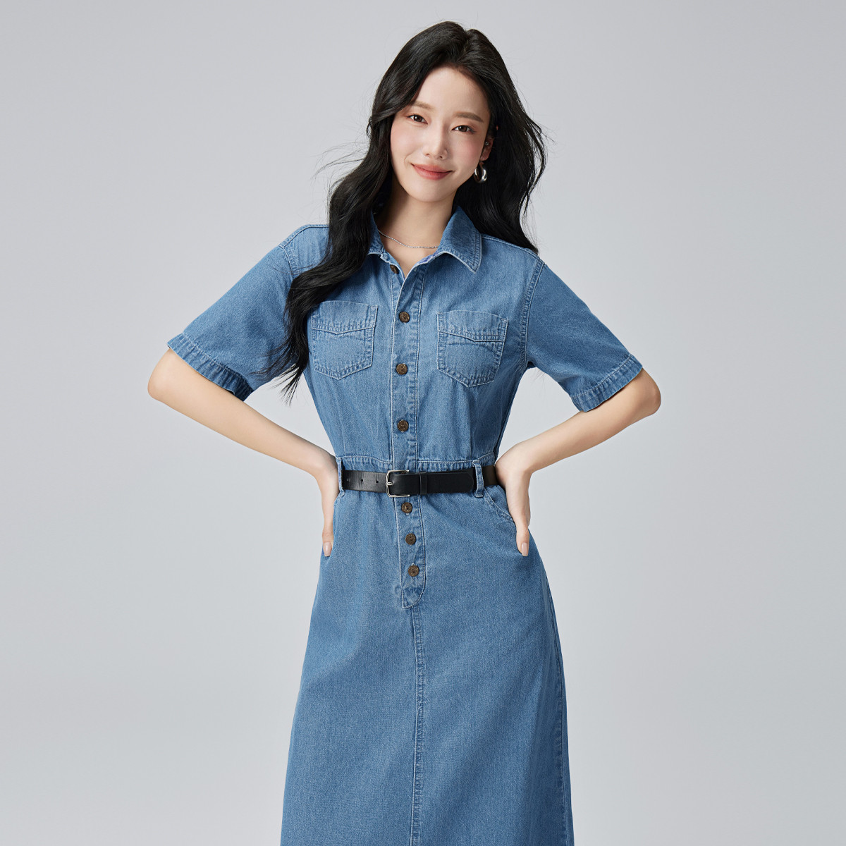 sachin and babi light blue dress sugarlips Lola Jacquard Jacey Babydoll Mini Dress main image 0