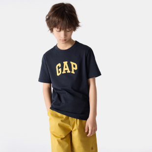 【大小童同款】Gap男女童2025春夏季款纯棉短袖T恤儿童装755328