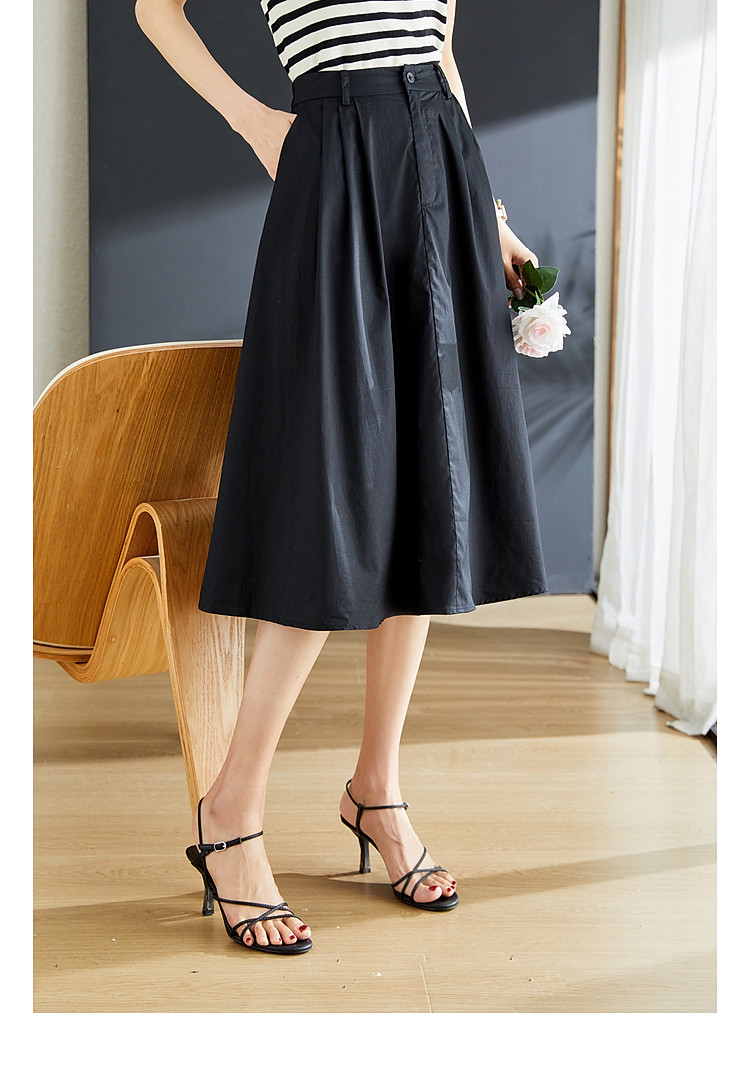 Knee length umbrella skirt best sale