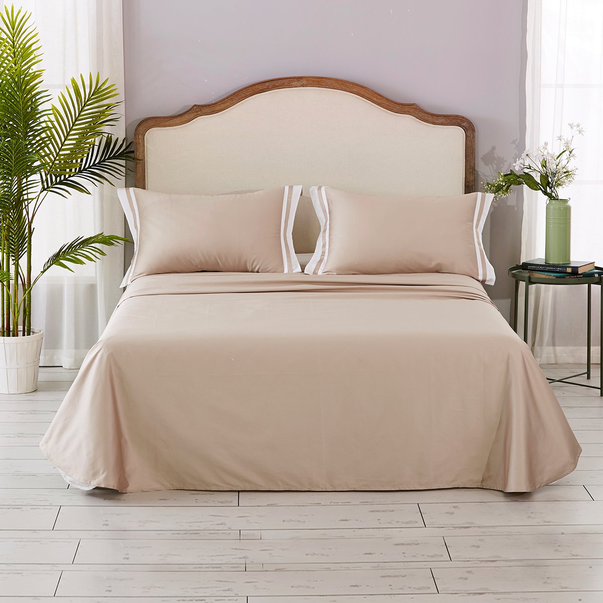 f系列 纯棉素色床单:劳伦斯(卡其色)床用单品 床品散件 床单