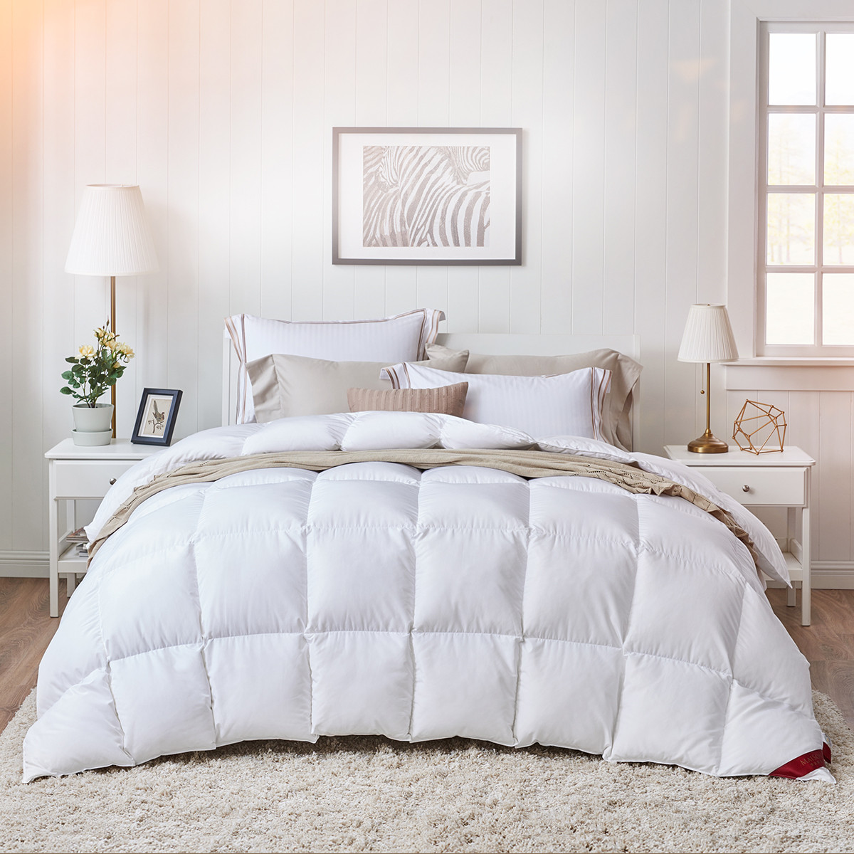 防钻绒90%绒子含量蓬松透气保暖鸭绒被羽绒被被芯被子