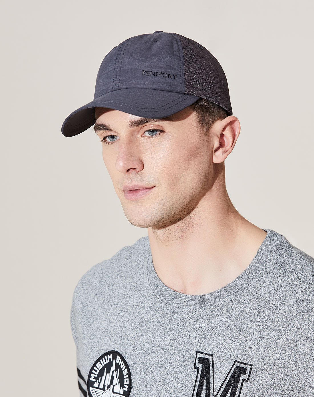 kenmont男士帽子夏季棒球帽防晒遮阳帽子防紫外线功能帽欧美潮鸭舌帽