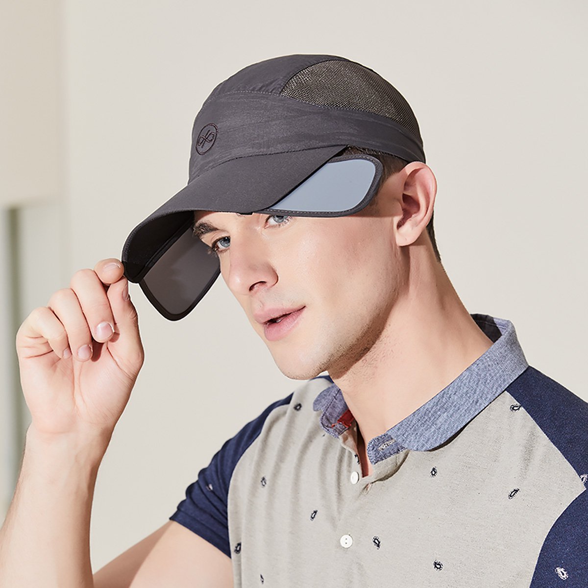 kenmont扩展帽檐速干帽子男士夏户外运动棒球帽防紫外线鸭舌帽遮阳帽