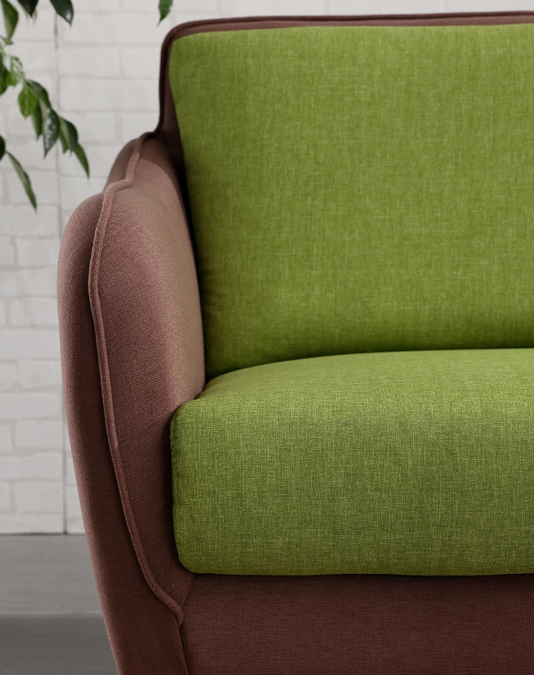 美式乡村 客厅麻布沙发 双扶手单人图片色