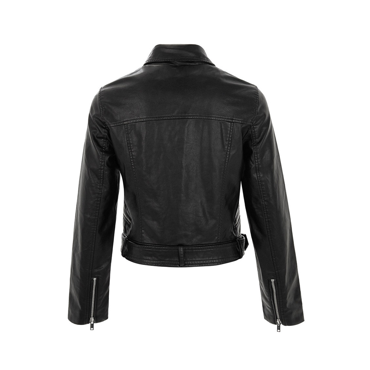 热风秋季女士简约气质潮流pu外套时尚百搭女夹克f007w8330501_唯品会