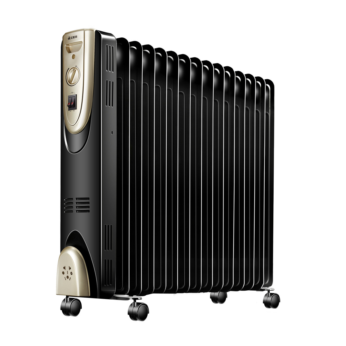 艾美特油汀取暖器家用高效节能电暖器卧室加湿烘干衣hu1507-w