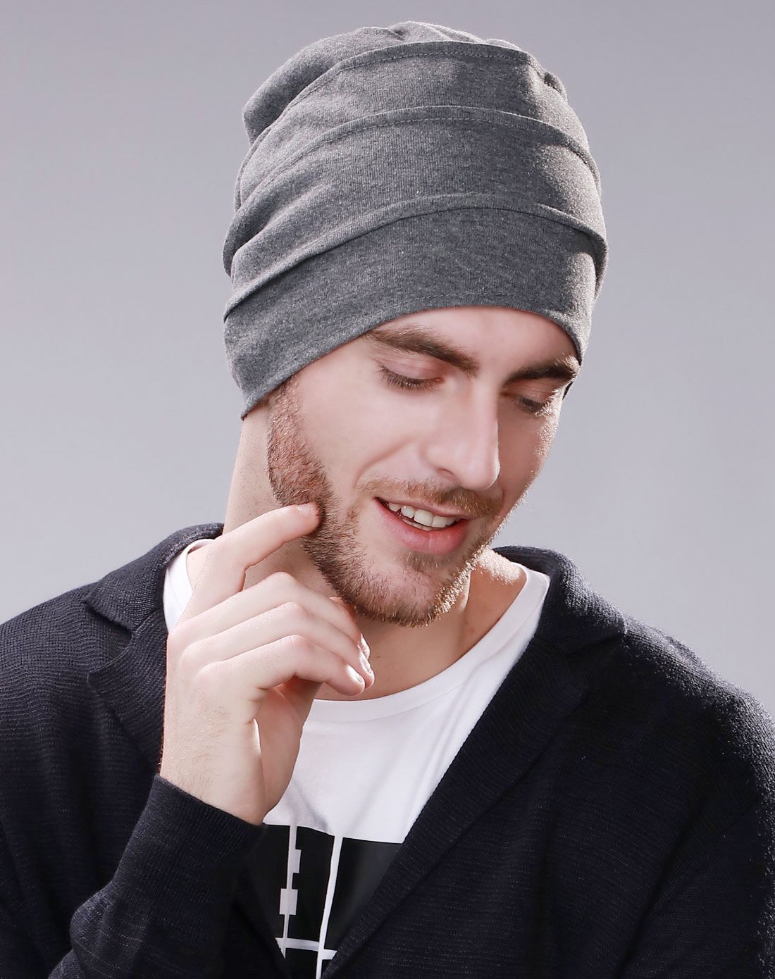 siggi帽子男士韩版潮秋冬天套头帽针织帽街舞帽瓜皮帽子