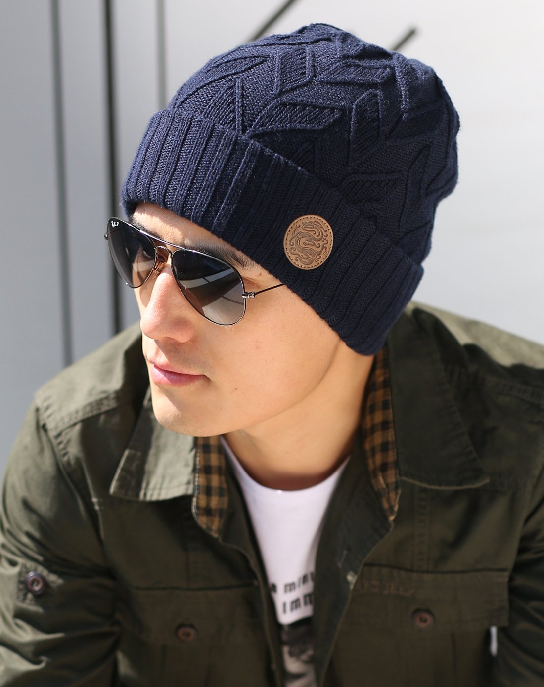 帽子男士冬天韩版潮毛线帽保暖帽包头帽护耳加厚套头针织帽