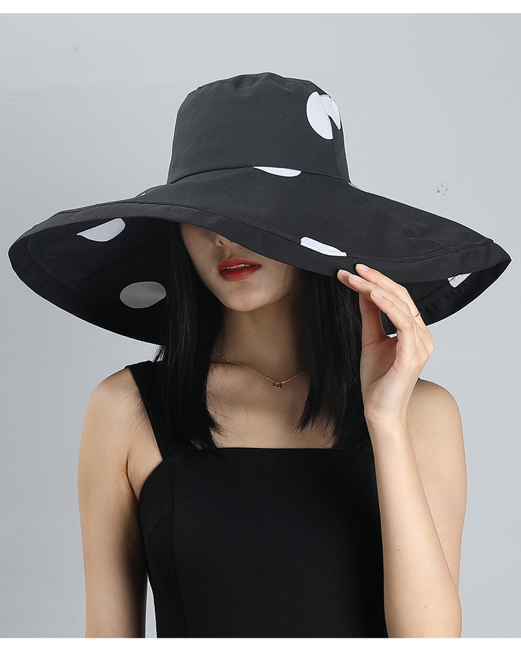 渔夫帽女士时尚百搭防晒遮阳帽大帽檐遮脸太阳出行帽子