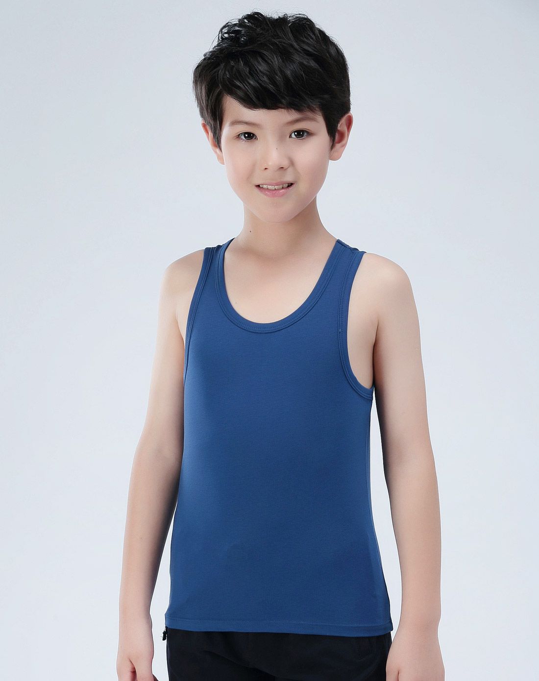 久岁伴jiusuiban儿童内衣家居服专场久岁伴男童舒棉纯色背心学生基础