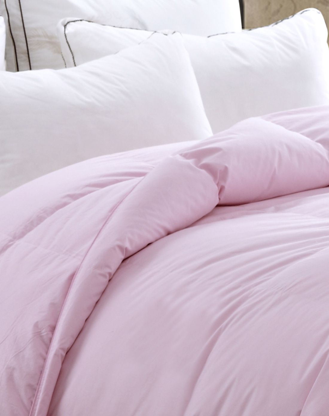 全棉防羽布羽绒被220*240-粉色