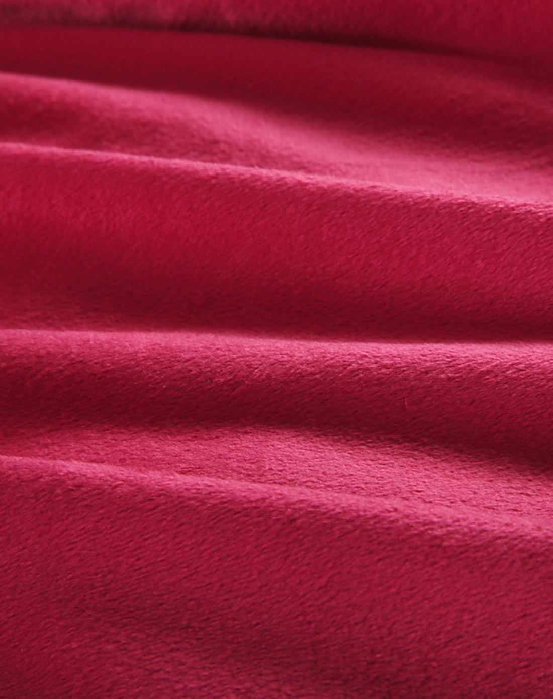 真超柔天鹅绒四件套1.5米-红配红咖