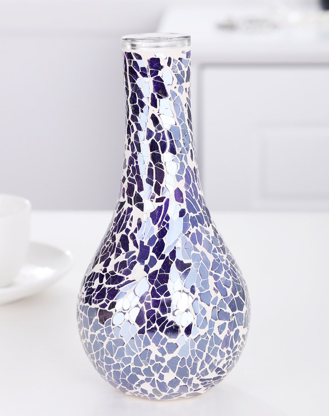 手工马赛克玻璃花瓶(紫色)