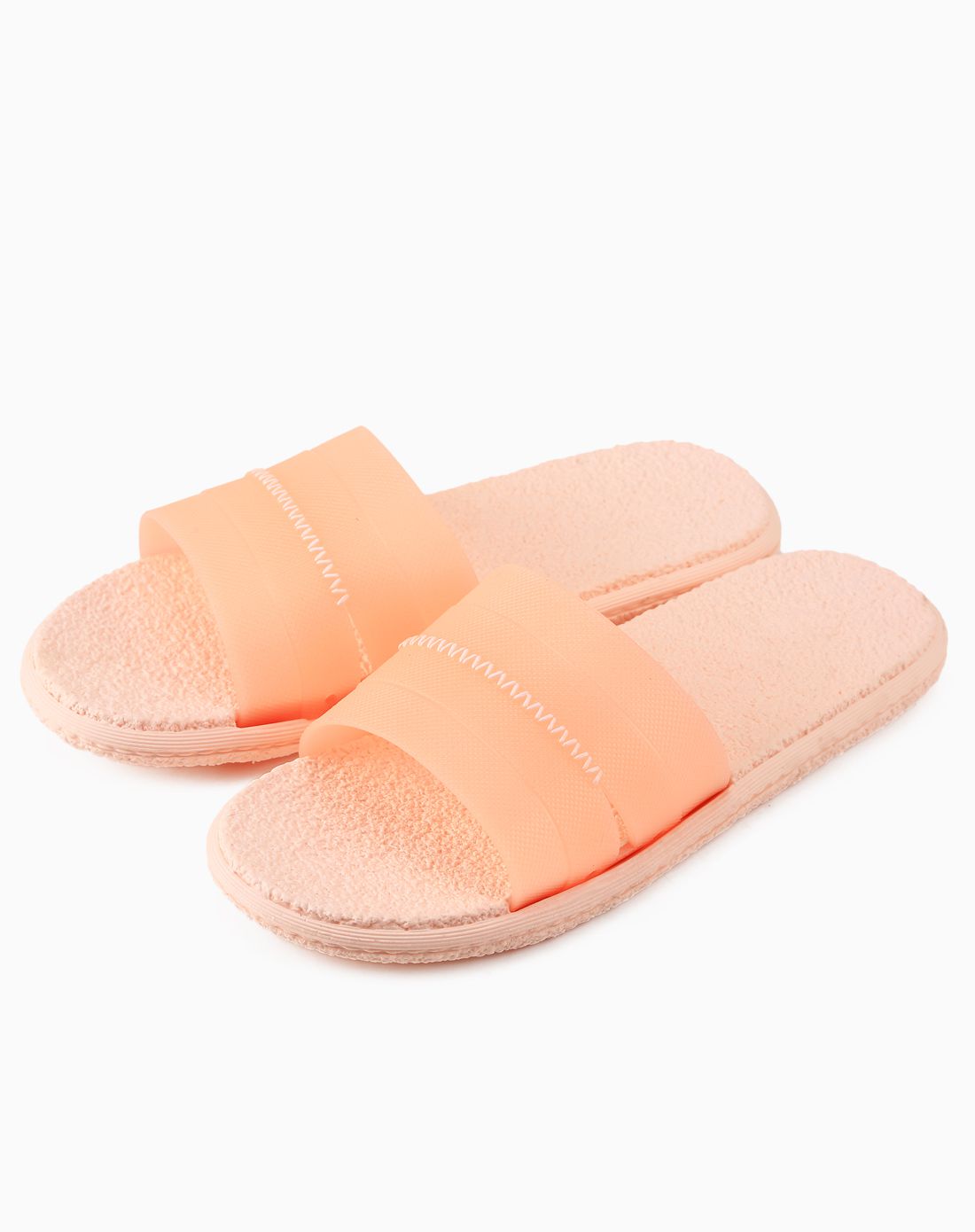 h&3拖鞋软饰用品专场凉爽舒适 女款粉色夏季横纹凉拖鞋tx729_唯品会