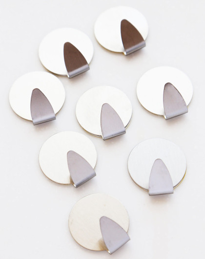 多用途不锈钢自粘挂钩-8入