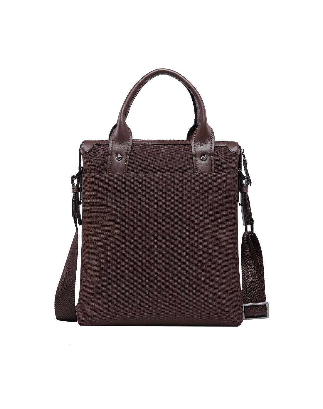 鳄鱼恤crocodile男女包男款啡色时尚休闲大容量单肩斜跨包ta928907