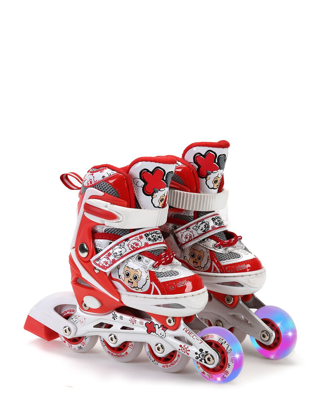 喜羊羊红色套装旱冰鞋