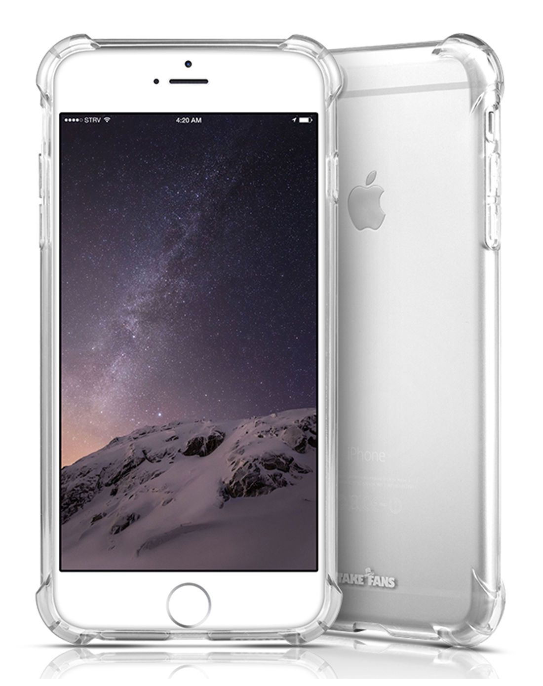 苹果防摔透明4.7寸手机壳 送指环扣