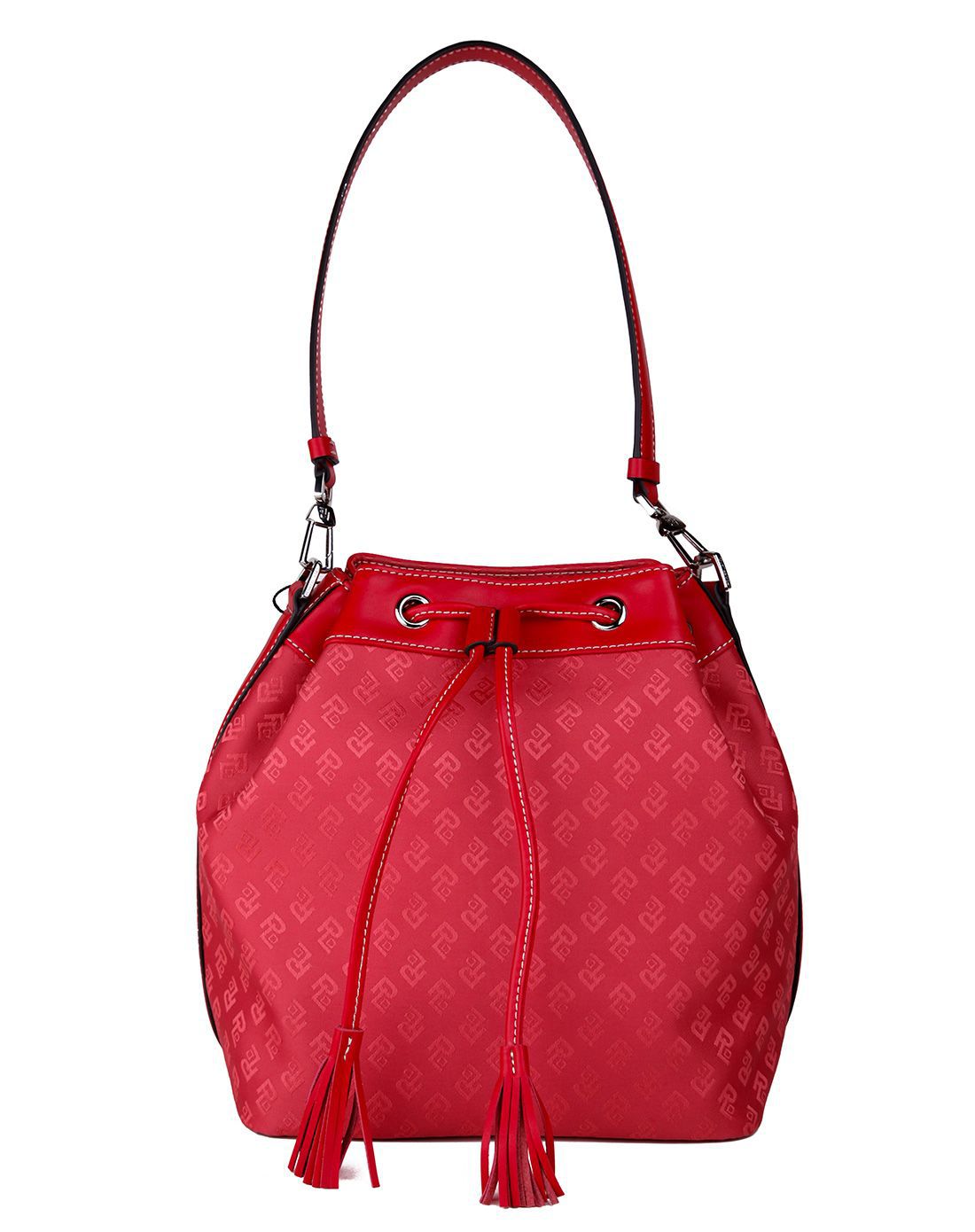 秒杀--保兰德pld男女箱包风暴专场红色单肩提花水桶包wa410323_唯品会