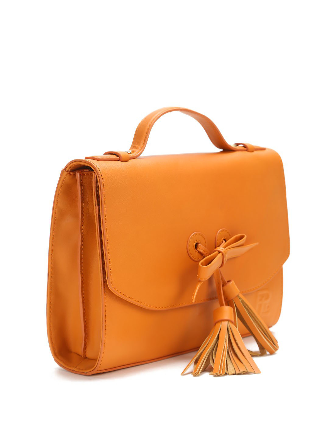 女性橙色流苏时尚百搭手拎包