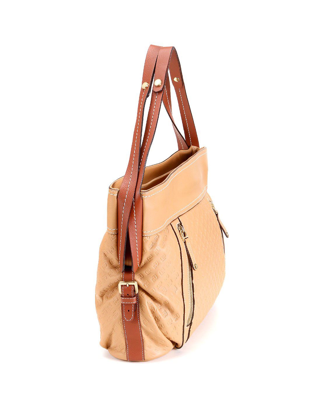 女款杏色时尚休闲单肩包