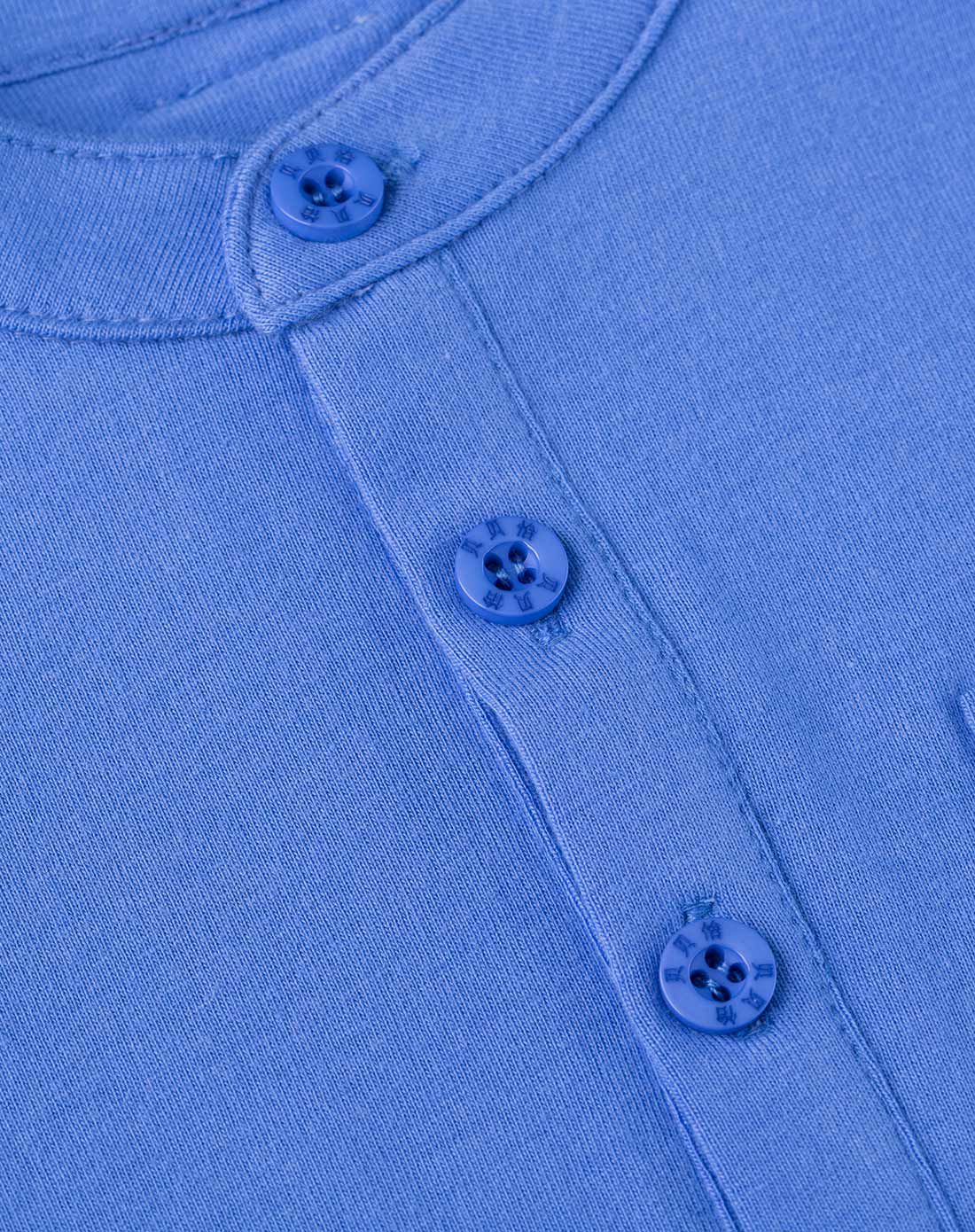 男宝宝蓝夏季立领短袖t恤