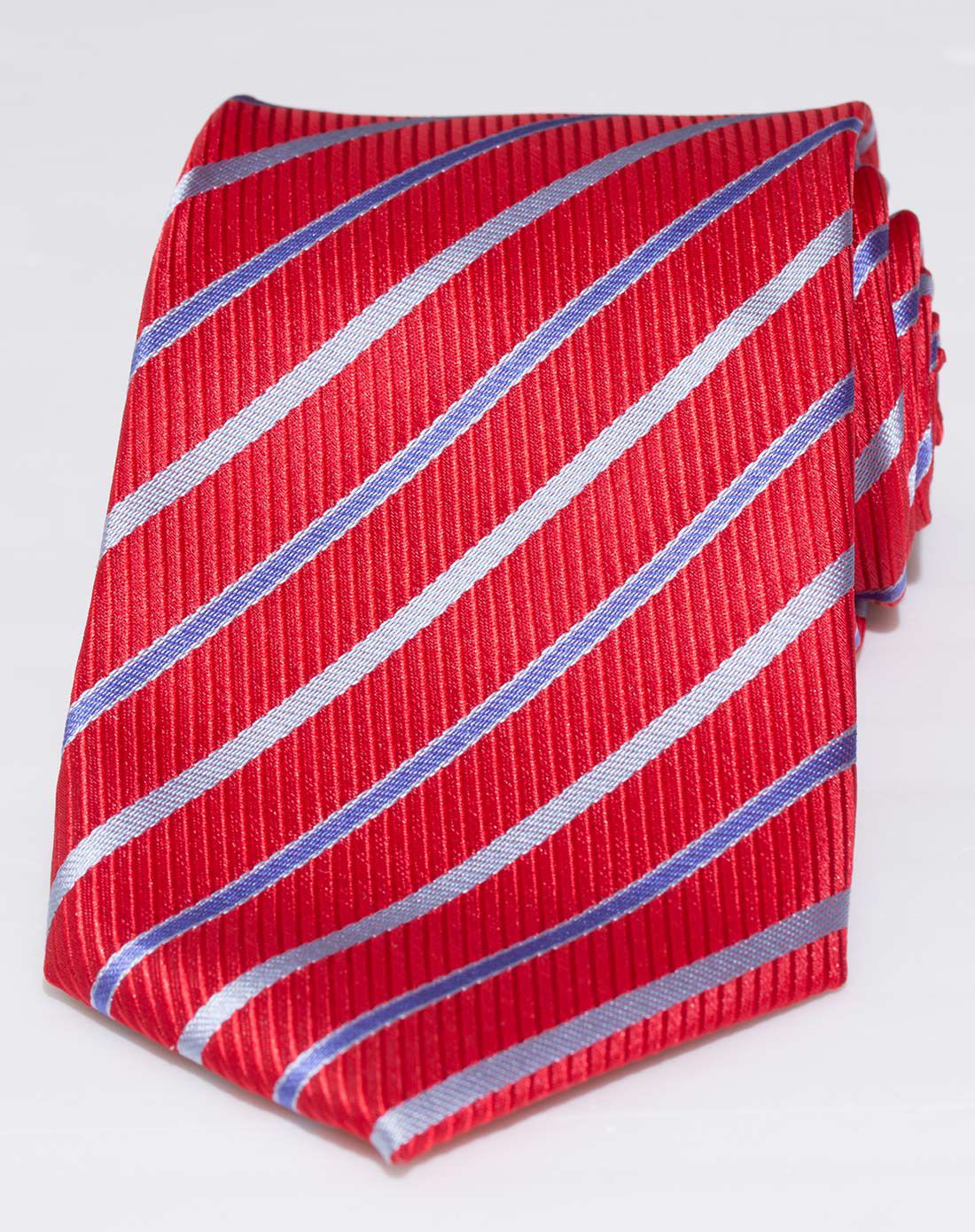 男款红条南韩丝领带