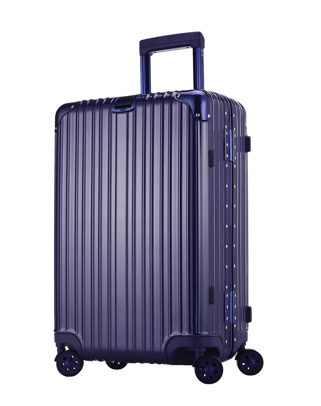 铝框箱9049蓝色20寸万向轮拉杆箱