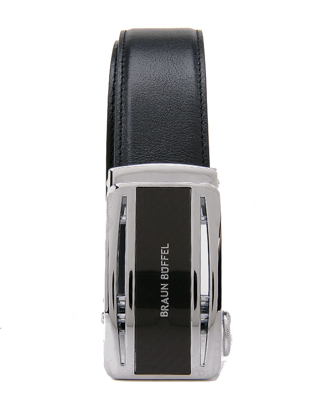 布兰施braun buffel国际品牌皮具专场男款黑色牛皮休闲自动扣腰带b109