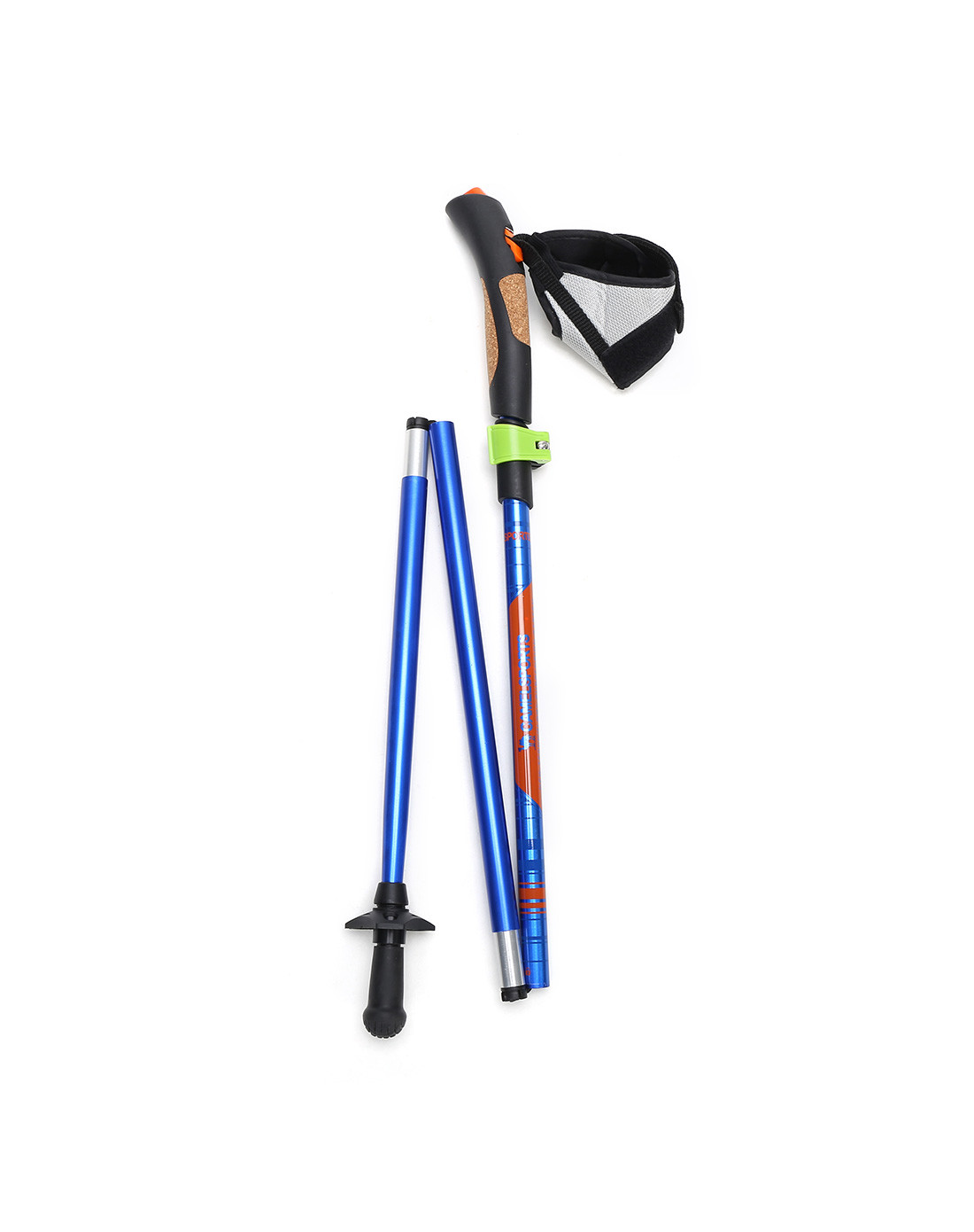 四节折叠外锁 中性银色登山杖