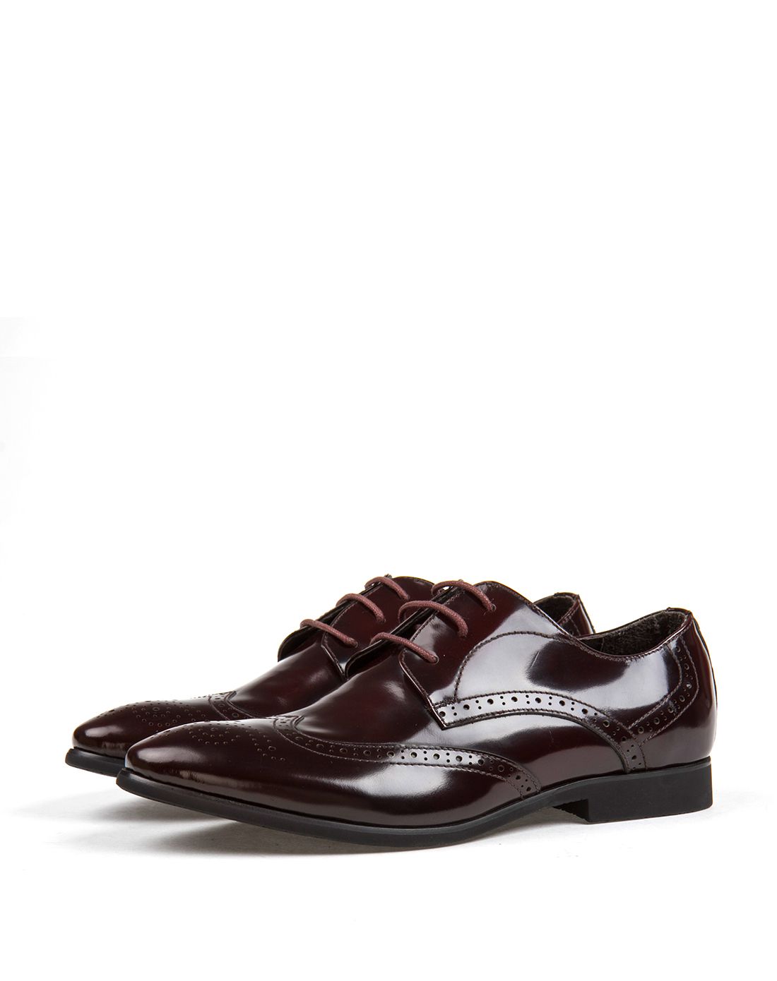 热风hotwind男女鞋服男士棕色光面扣花正装皮鞋61w510702_唯品会