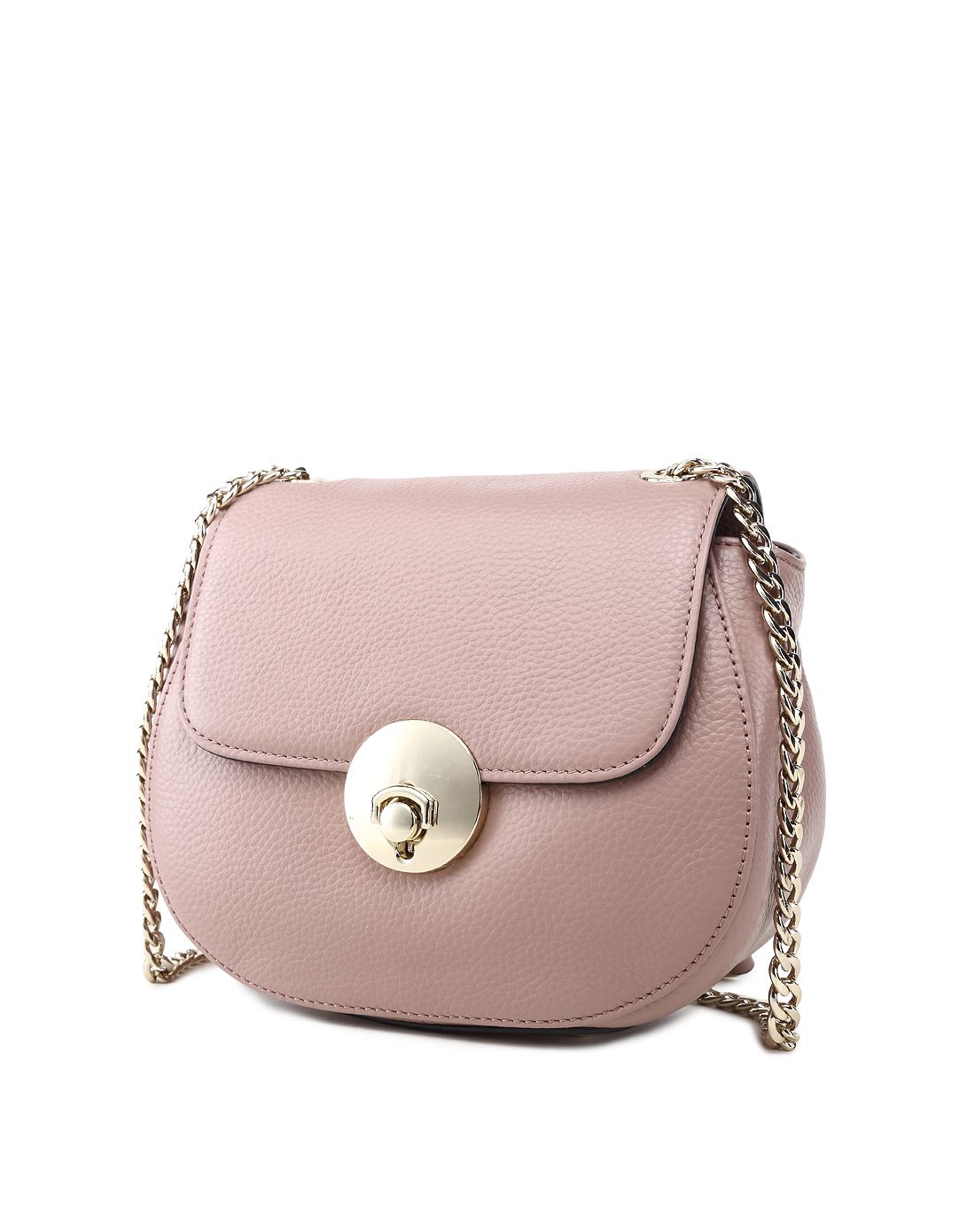 香芋色牛皮配超纤流苏单肩包