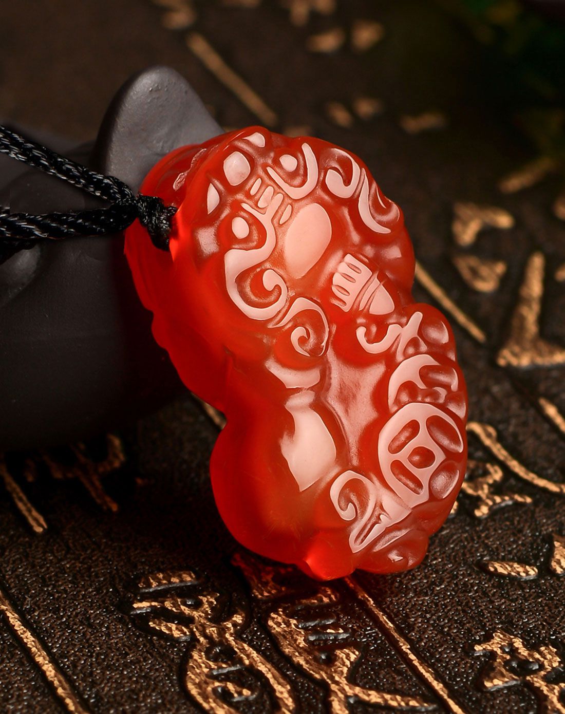 凤禧 财富随身红玛瑙貔貅吊坠