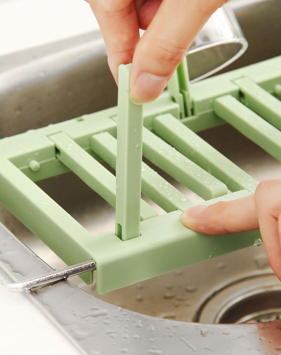 水槽可伸缩沥水架 三色可选