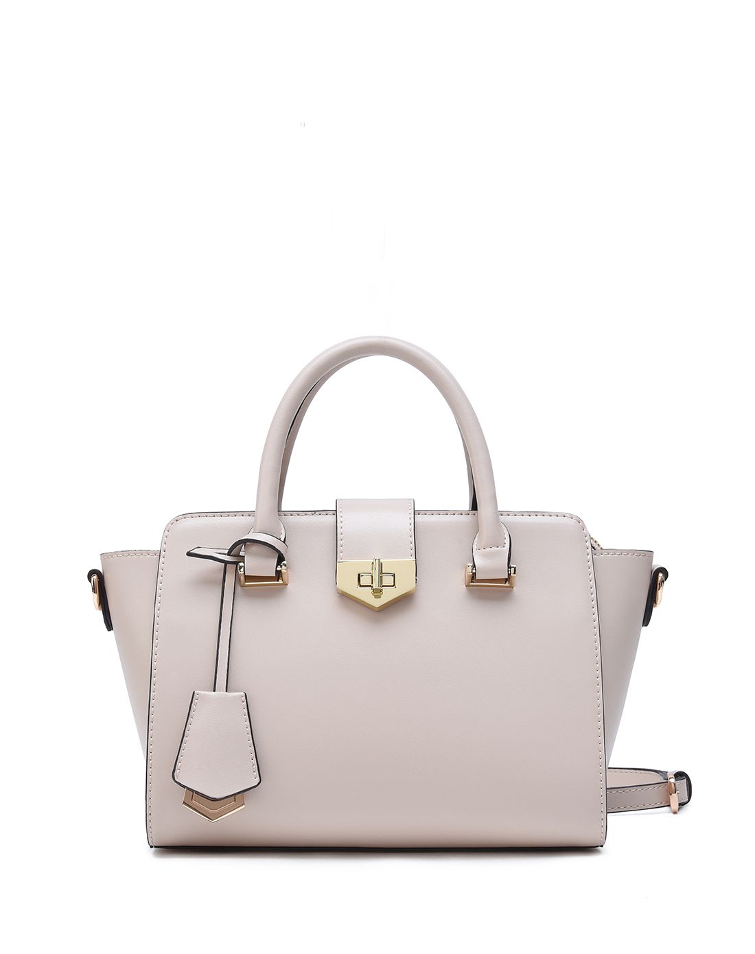 牛皮贝壳手提包丁香灰