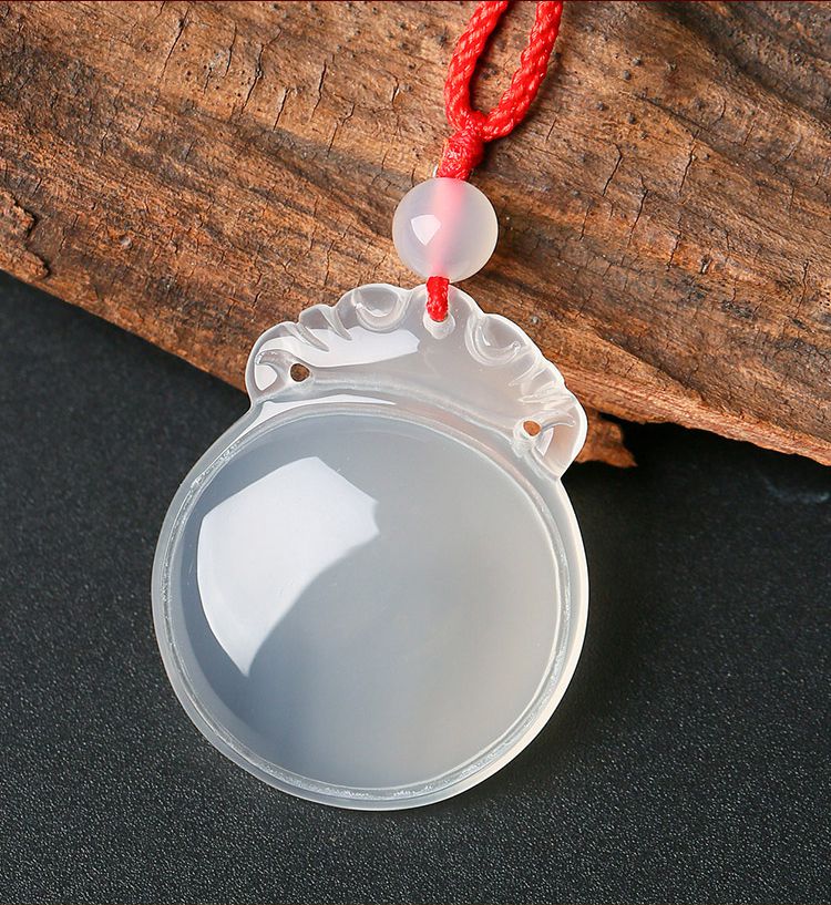 凤禧 冰种玉髓护心镜吊坠