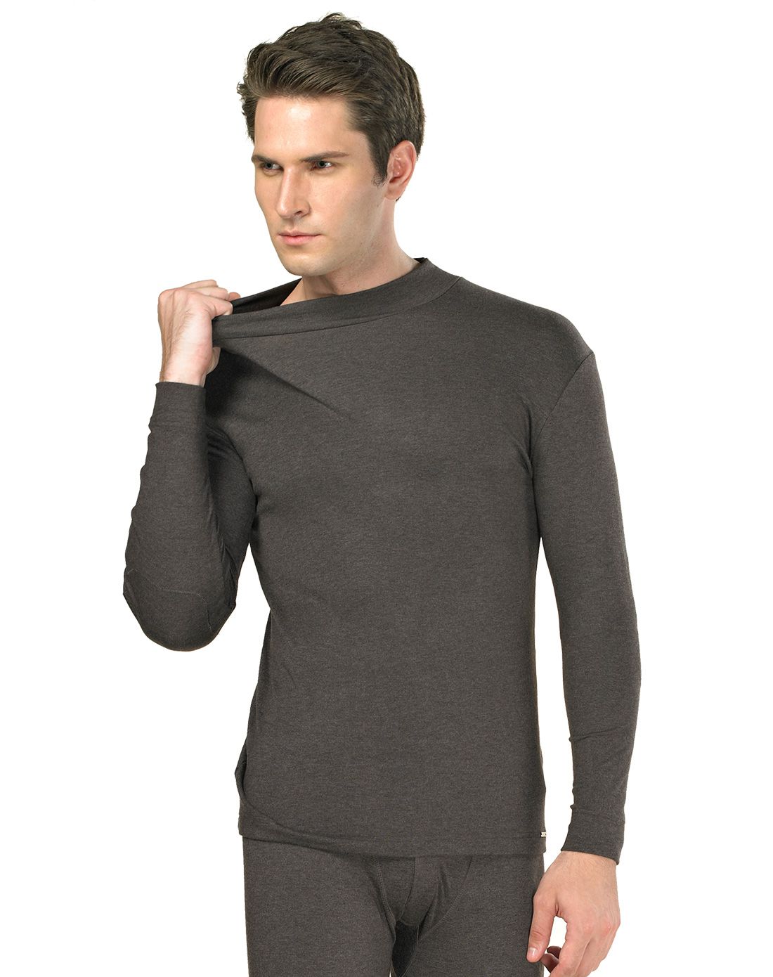 vo男士基础打底保暖内衣腈纶高领舒适修身秋冬厚款秋衣上衣男