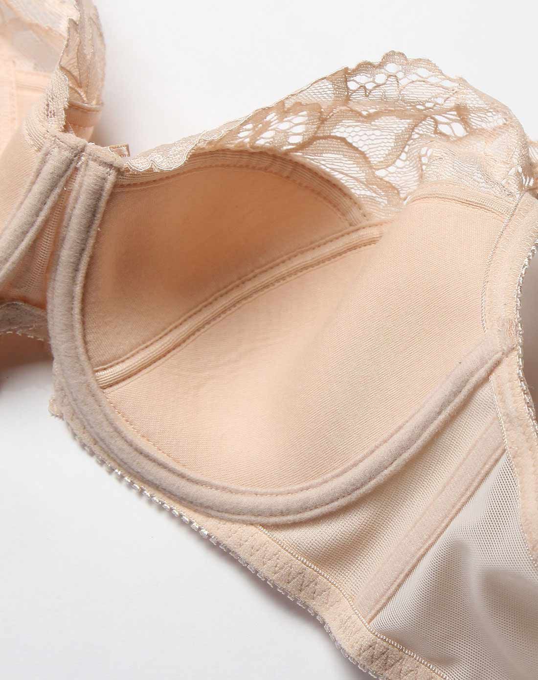 桑扶兰内衣专场女款肤色拼接绣花3/4薄杯文胸acd06wl_唯品会