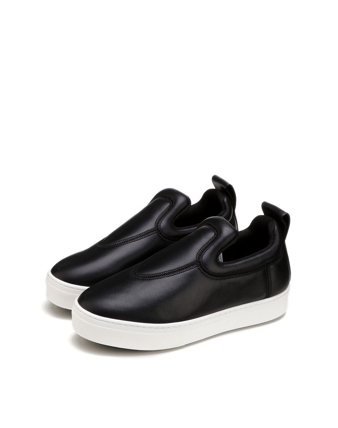 哥弟 黑色简约百搭休闲鞋