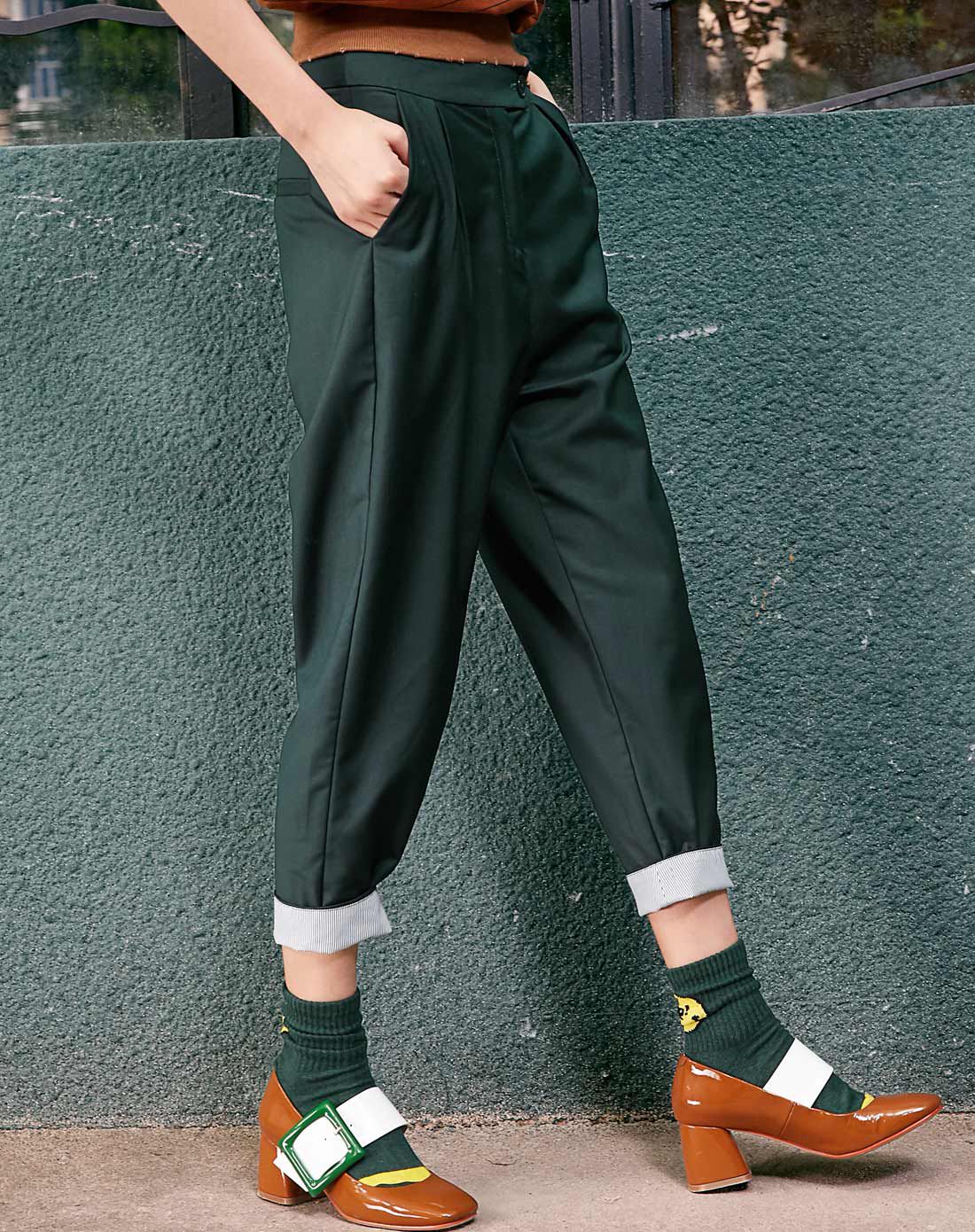 【秋新款】全民卷裤腿 文艺民族风休闲裤