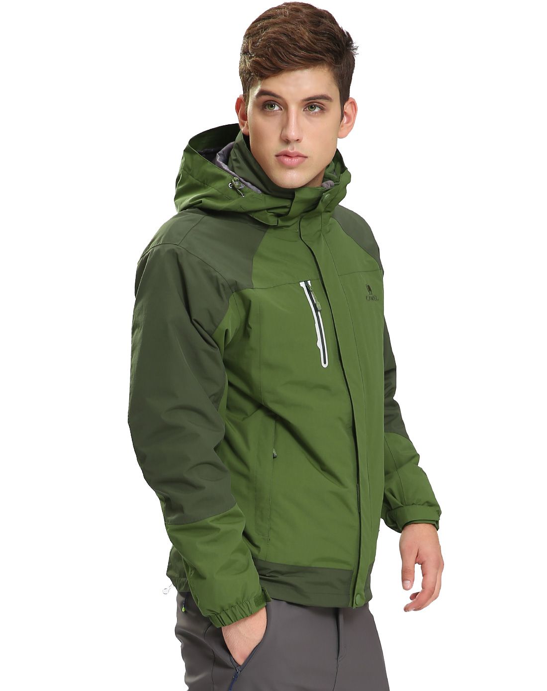 透气两件套 男款浅军绿/深军绿冲锋衣