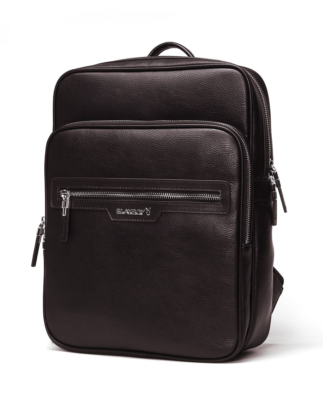 男士啡色pvc欧美时尚男款双肩包