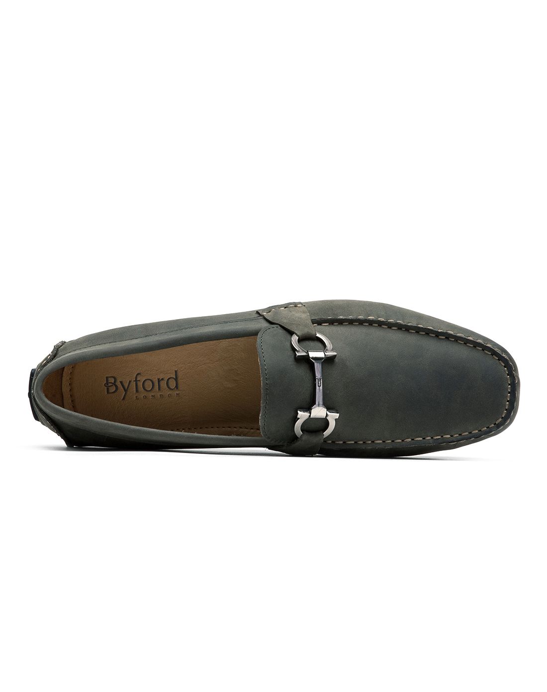 richmond卡其绿色金属扣超轻便时尚开车鞋卡其绿色