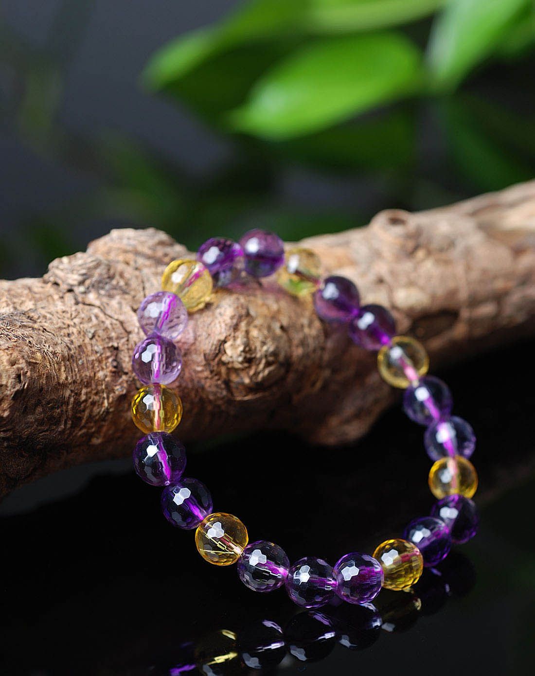 tamina 紫黄晶丽质玲珑手串