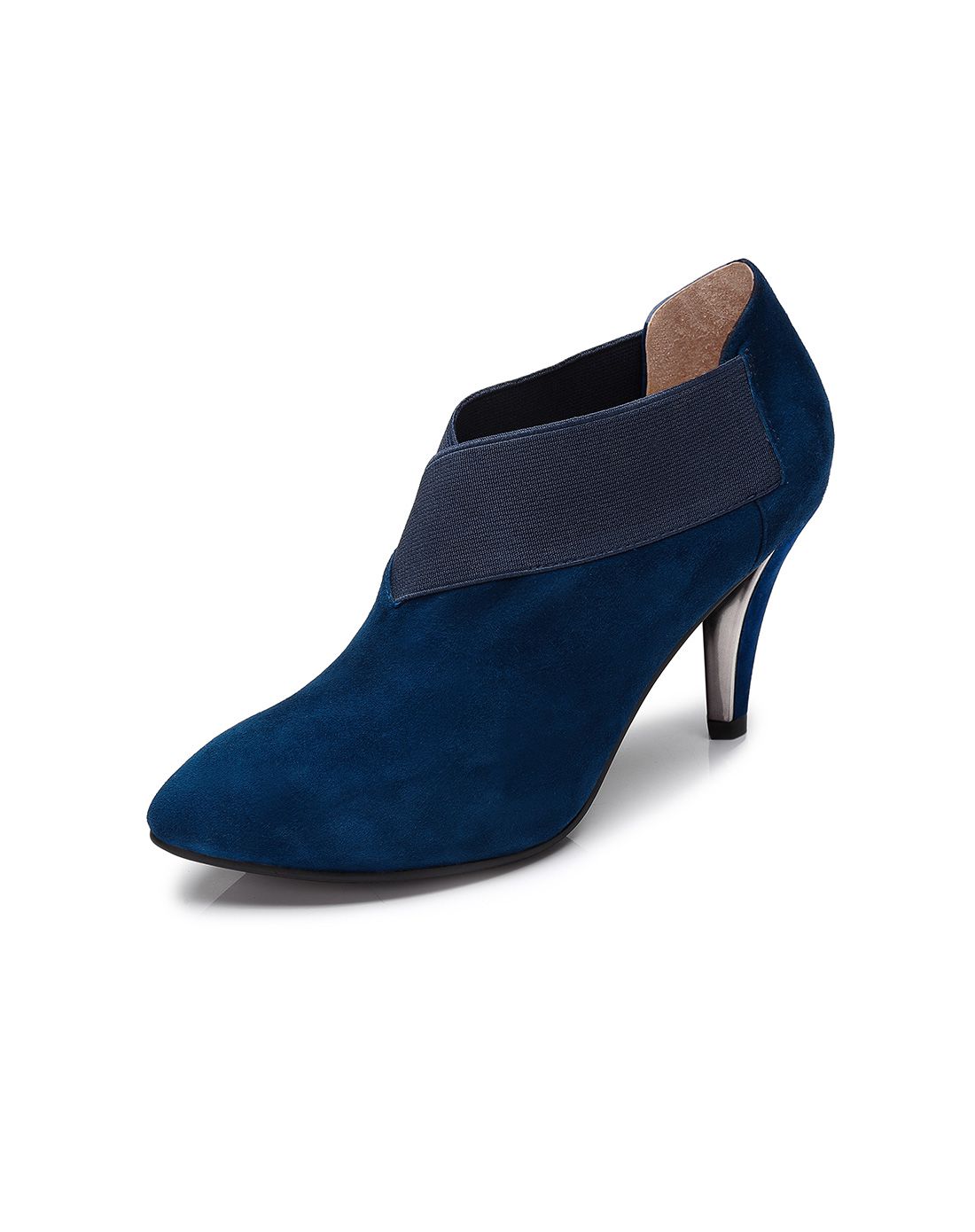 骆驼camel蓝色羊猄尖头细跟深口女鞋a19494637la_唯品会