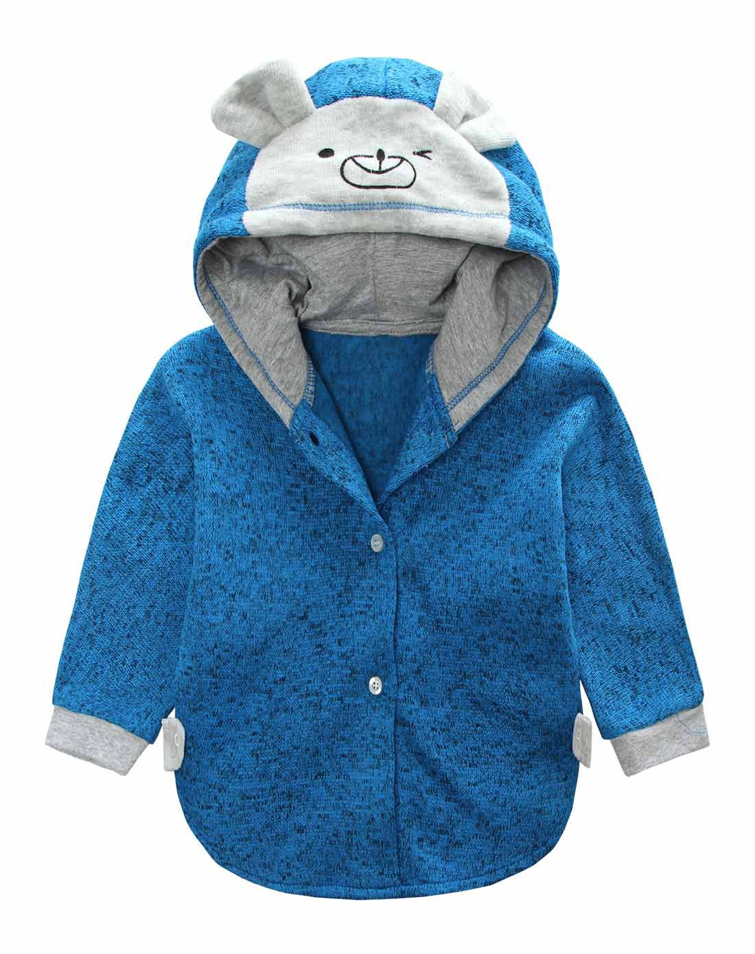 苏黎世家baby sulisi婴童服饰专场婴童柠檬黄色针织小熊连帽披风yazw