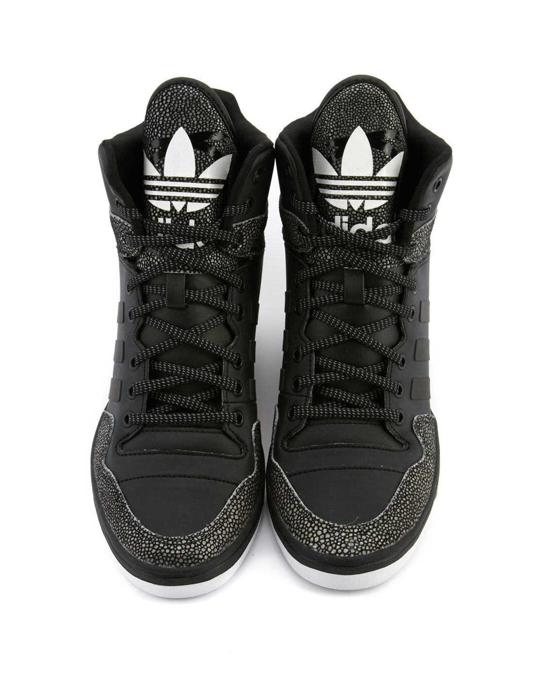 运动时尚 女款黑色运动鞋 三叶草系列