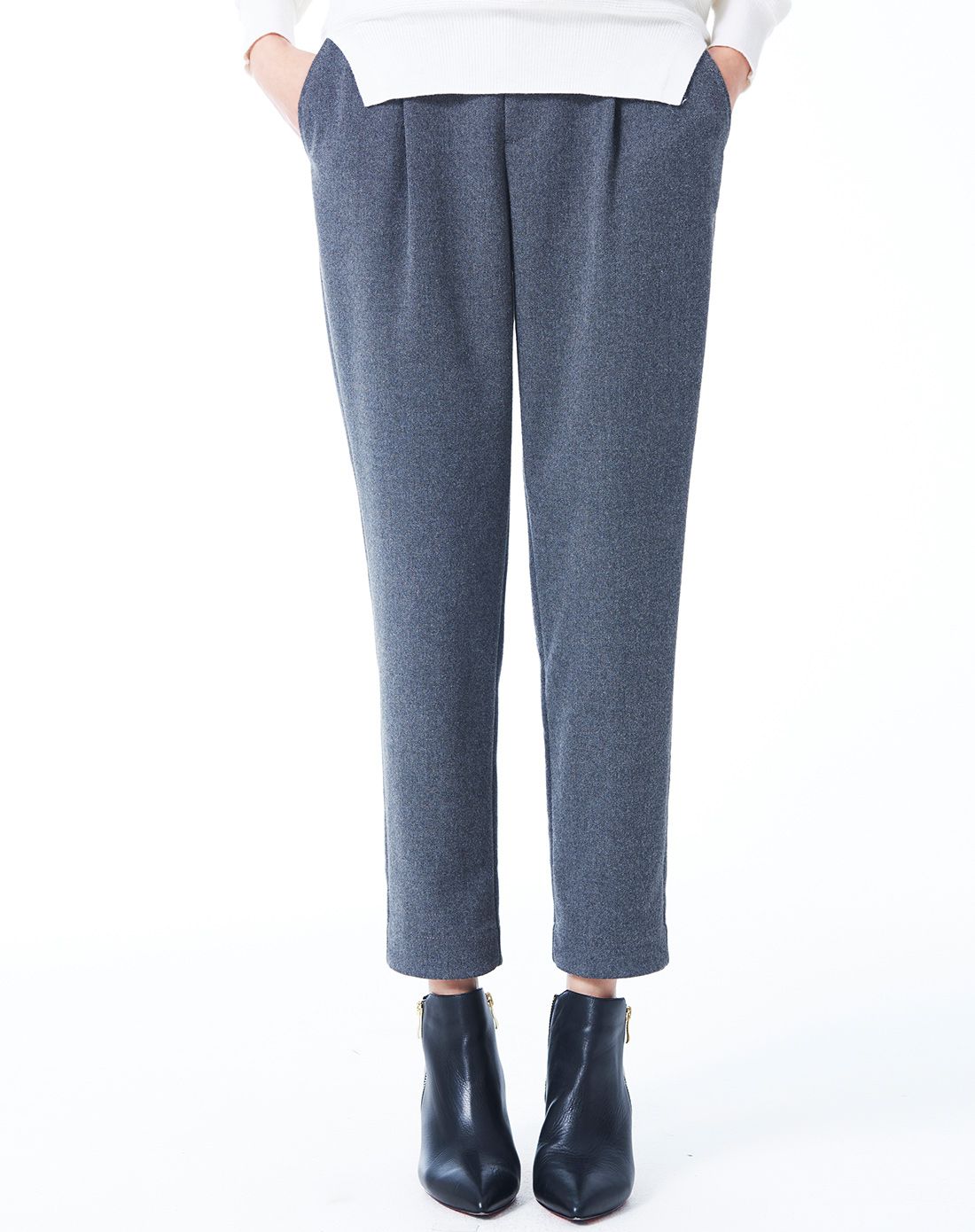 雅莹ep& double love灰色时尚经典个性裤子jjbaa6423ac_唯品会